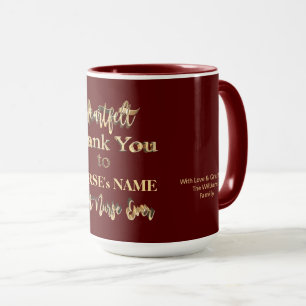 Hearfilt Tack Best Nurse någonsin typografi Mugg