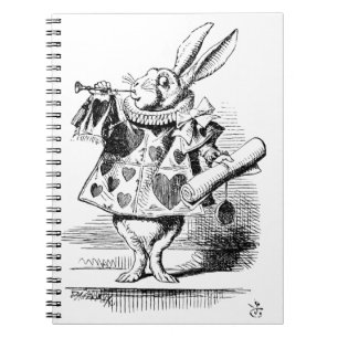 Hearld - kanin, Alice's AdveWonderland 1865 Anteckningsbok