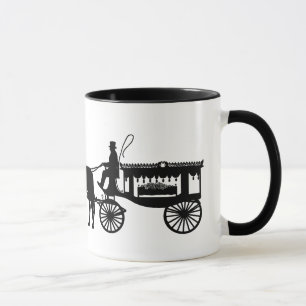 Hearse Carriage Silhouette Funeral Mugg