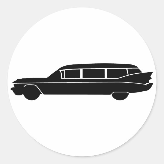 Hearse Runt Klistermärke (Framsida)