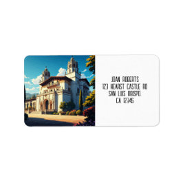 Hearst Castle San Simeon California Central Kusten Adressetikett