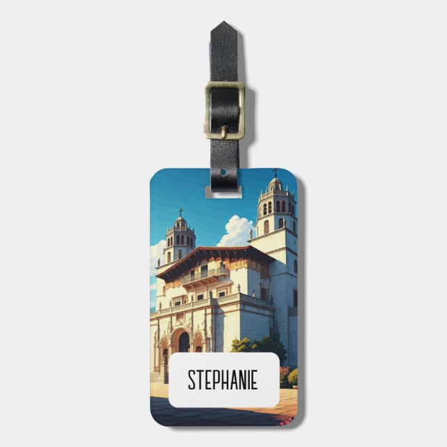 Hearst Castle San Simeon California Central Kusten Bagagebricka (Vertikal Framsida)