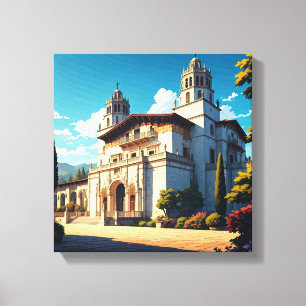 Hearst Castle San Simeon California Central Kusten Canvastryck