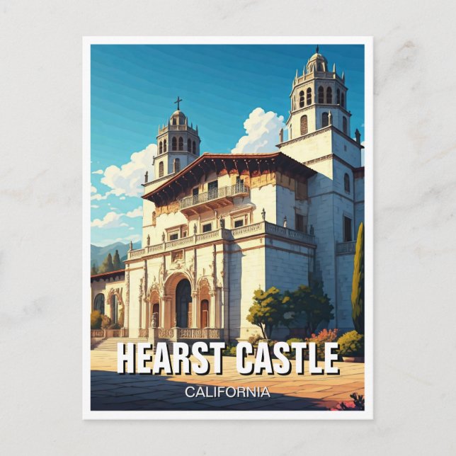 Hearst Castle San Simeon California Central Kusten Vykort (Framsida)