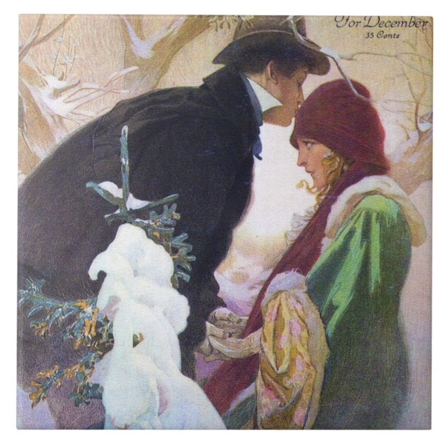 Hearsts International Cover, Alphonse Mucha Kakelplatta (Framsidan)