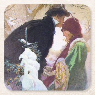 Hearsts Internationell Cover, Alphonse Mucha Underlägg Papper Kvadrat