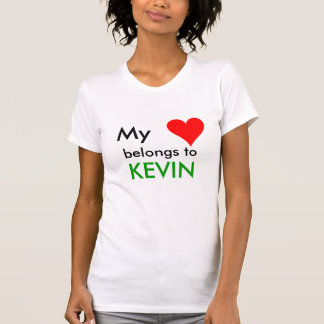HEART1 som är min, hör hemma till, KEVIN Tee Shirt