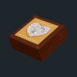 Heart 75:e jubilee bröllop fotofrus presentbox minnesask<br><div class="desc">Söt grafisk effektruta med diamant och guld keepsakt Trinket jewelry-presentlåda. Perfekt för att visa en speciell extra-gåva till din fru på en speciell 75-årsdag för bröllop eller annan speciell diamant och guld tillfälle. "Till min underbara fru Isabella. Lycklig Jubilee 75:e-årsdagen kan anpassas med ditt foto och med ditt eget namn...</div>
