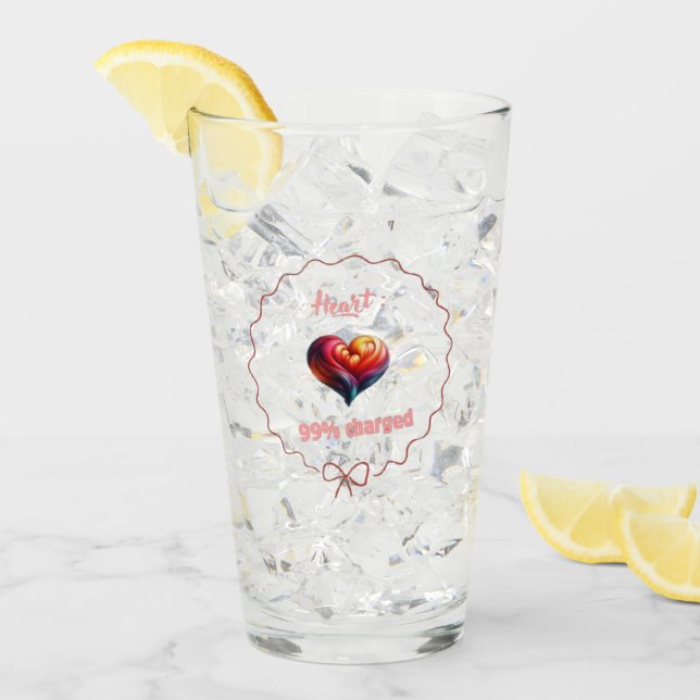  Heart 99% Charged Glaskopp (Framsida Ice)