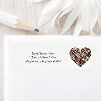 Heart Address Labels Returadress Etikett