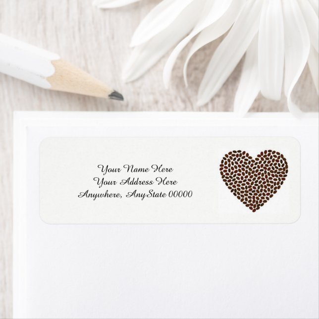 Heart Address Labels Returadress Etikett (Insitu)