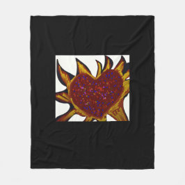 Heart Aflame  Fleecefilt