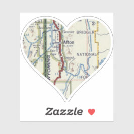 Heart Afton WY Klistermärken