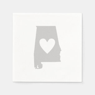 Heart Alabama, statssilhuett Pappersservett