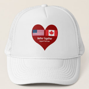 Heart Amerika och Kanada bättre tillsammans Keps