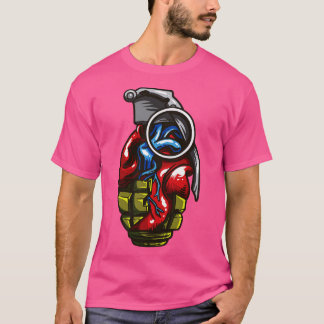 Heart Anatomy Kärlek Grenade T Shirt