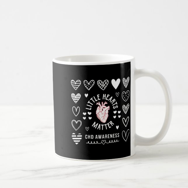Heart Anatomy Valentine Little Heart Chd Awareness Kaffemugg (Höger)
