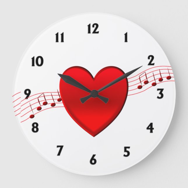 Heart and Music Guld Watch Watch Stor Klocka (Framsida)