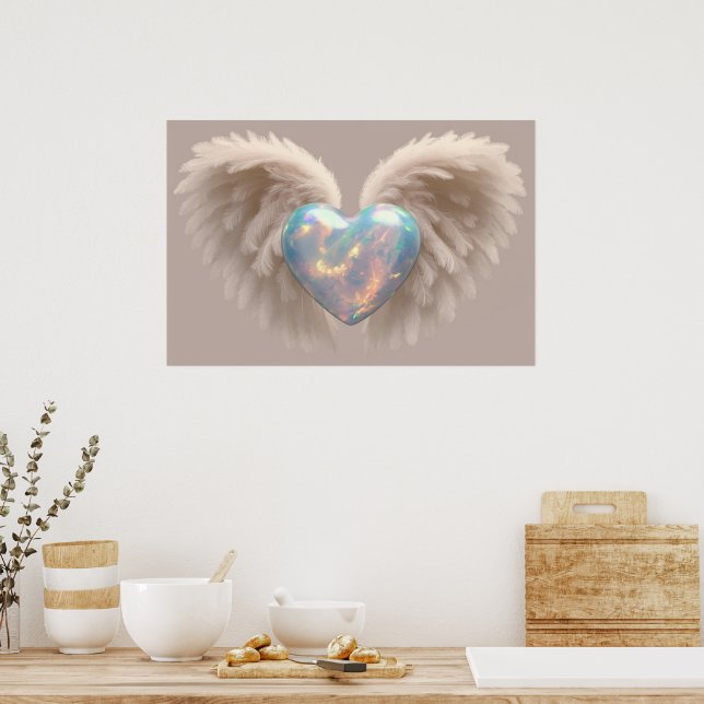 *~*~ Heart Angel Vingar AP78 Flash Opal Poster (Kök)