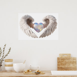 *~*~ Heart Angel Vingar AP78 Opal KÄRLEK Poster
