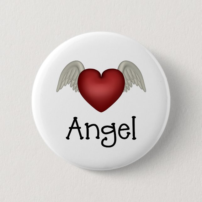 Heart Angel Vingar Knapp (Framsida)
