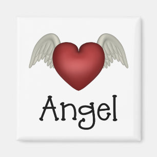 Heart Angel Vingar Magnet