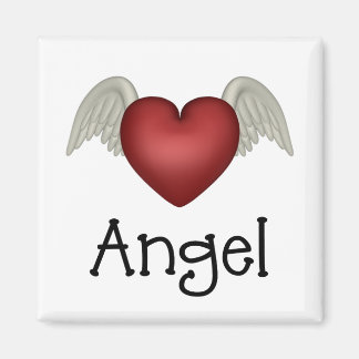 Heart Angel Vingar Magnet