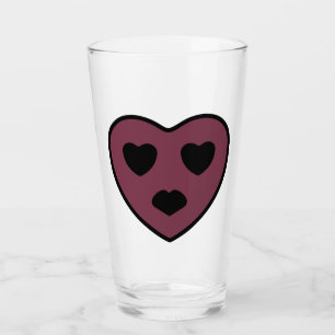 Heart Ansikte Pout Glaskopp