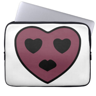 Heart Ansikte Pout Laptop Fodral