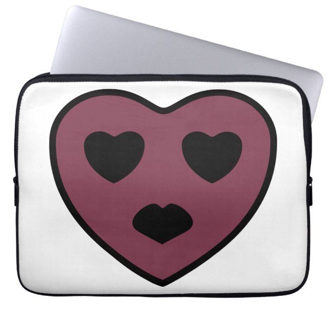Heart Ansikte Pout Laptop Fodral (Framsidan)