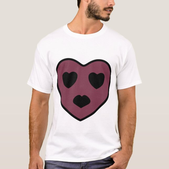Heart Ansikte Pout T Shirt (Framsida)