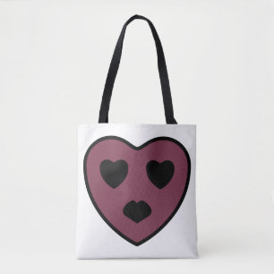 Heart Ansikte Pout Tygkasse