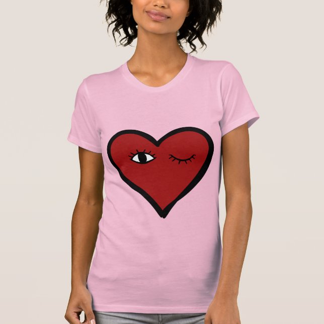 Heart Ansikte Tshirt T Shirt (Framsida)