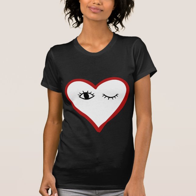 Heart Ansikte Tshirt T Shirt (Framsida)