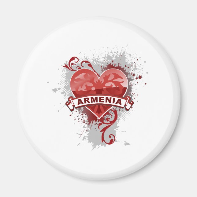 Heart Armenien Magnet (Framsidan)