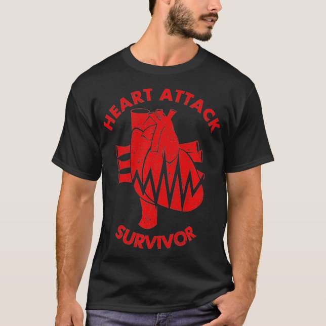Heart Attack Survivor Premium _1  T Shirt (Framsida)