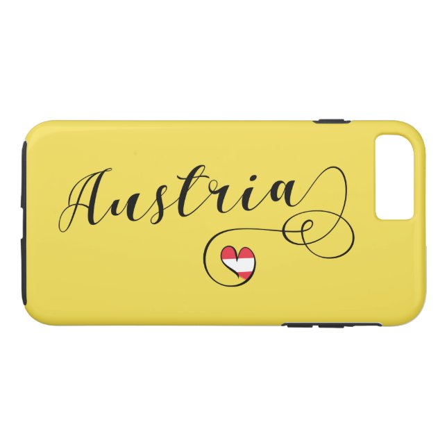 Heart Austria Cell Phone Case, Austrian Flagga Case-Mate iPhone Skal (Baksida (horisontal))
