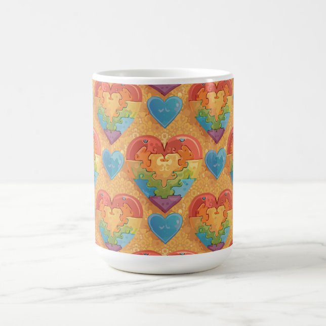 Heart autism kaffemugg (Center)