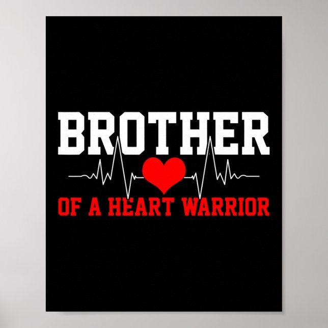 Heart Awareness Shirt Heartslag Warrior Brother Gi Poster (Framsidan)