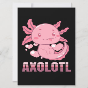 Heart Axolotl   Cute tecknad Axolotl
