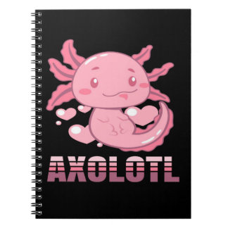 Heart Axolotl | Cute tecknad Axolotl Anteckningsbok