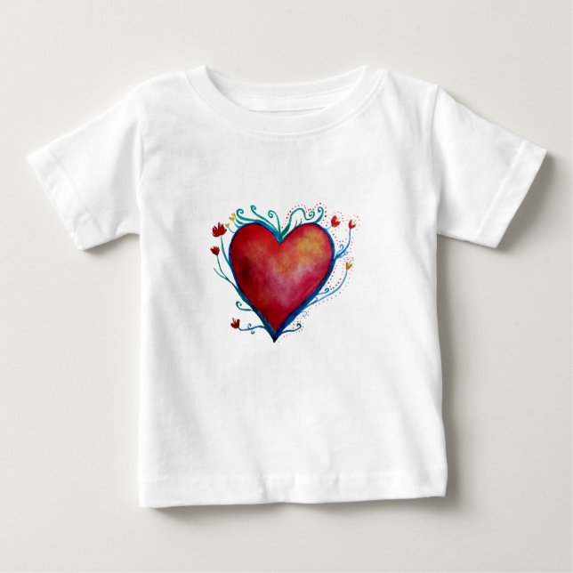 Heart Baby Bra Jersey T-Shirt (Framsida)