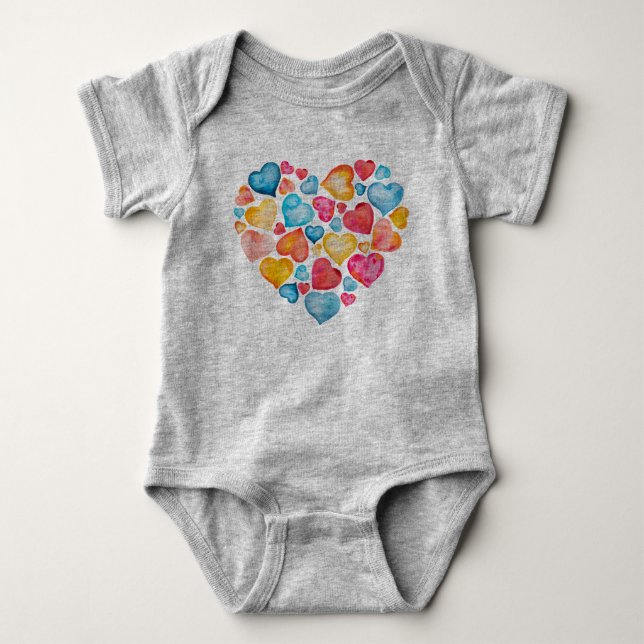 Heart Baby One-biet T Shirt (Framsida)