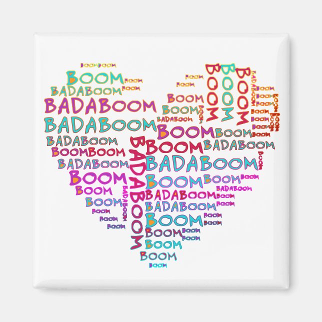 Heart Badaboom | gör en egen bakgrund Magnet (Framsidan)