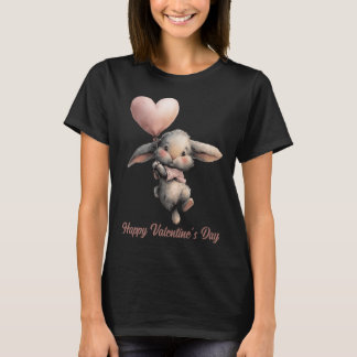 Heart Balloon Bunny for Valentines T Shirt