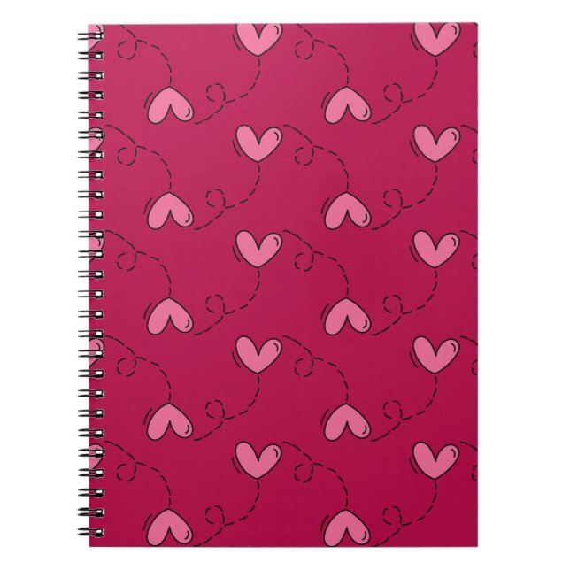 Heart Balloon Mönster Anteckningsbok (Framsidan)