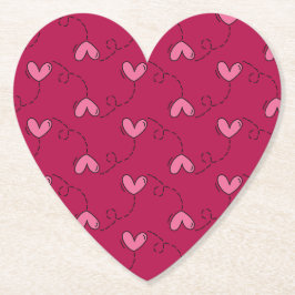 Heart Balloon Mönster Underlägg Papper