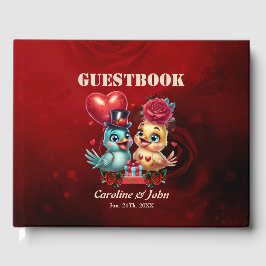 Heart Balloon och Ro Magic: A Feasted Romantik Gästböcker