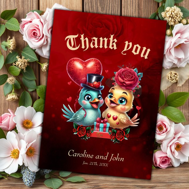 Heart Balloon och Ro Magic: A Feasted Romantik Tack Kort (Skapare uppladdad)