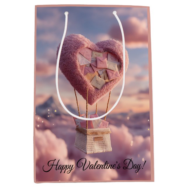 Heart Balloon of Love Letters Design Postcard (Framsidan)